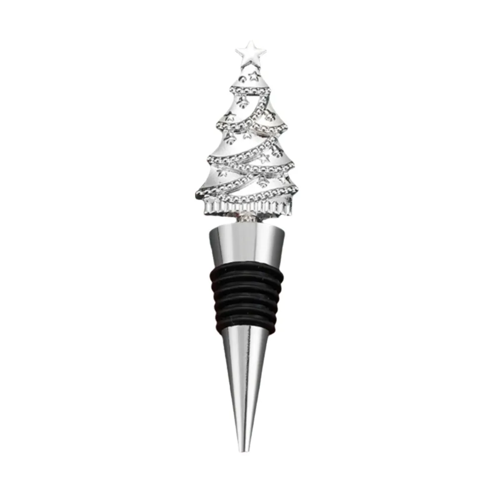 Deer Snowflake Tree Shape Christmas Wine Stopper Zinc Alloy Gold/Silver Wine Preserver Cap Sealed Decorative Wine Cork