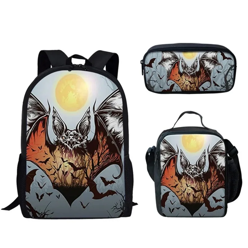 Halloween Naughty Bat 3D Print Backpack, Student School Backpacks, Laptop Backpack, Lunch Bag, Pencil Case, Harajuku, Popular,