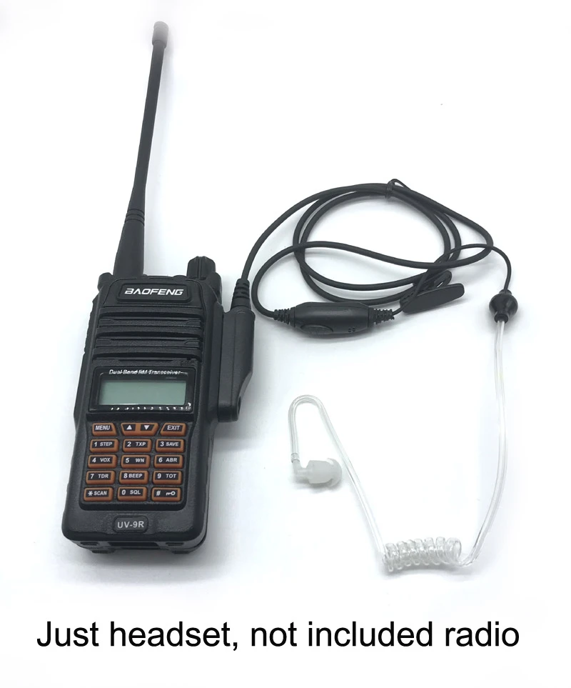 Baofeng UV-9R Plus Waterproof Radio Walkie Talkie Covert Air Acoustic Tube PTT Mic Earpiece For UV-XR BaoFeng A58 GT-3WP Headset