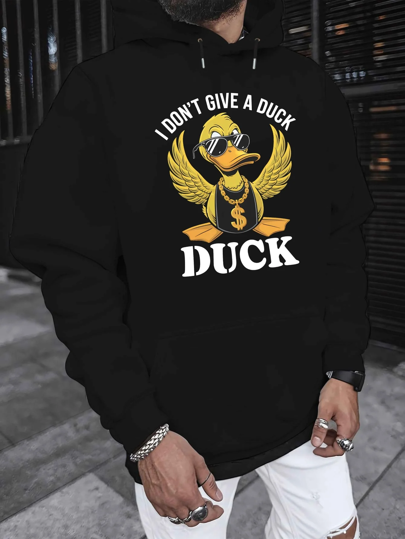 2024 New Men's Printed Autumn and Winter Fleece Sweater, Youth Versatile Spring and Autumn Models, Fleece Hooded Trendy Sweater, Plus Size
