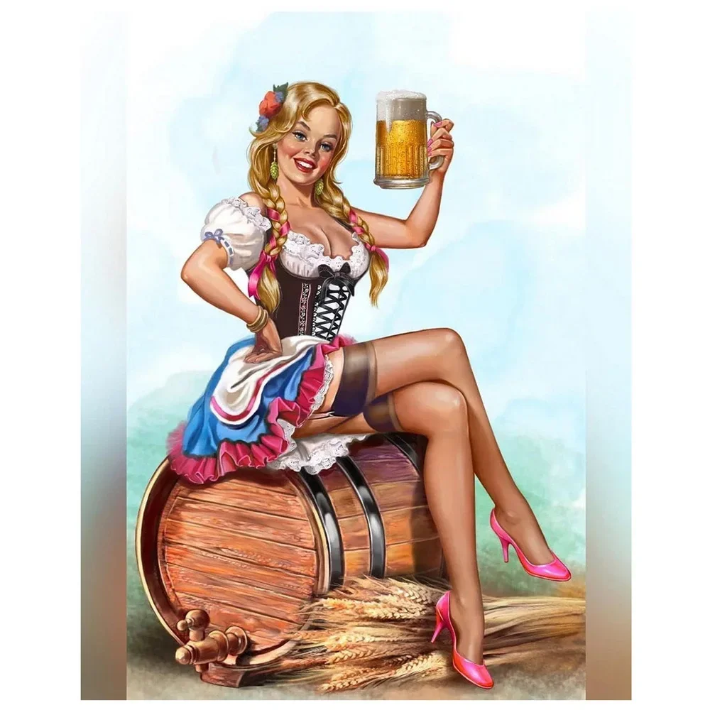 Pinup Girls Expor Beers Cup Металлические жестяные знаки Плакаты Тарелка Настенный декор для баров Человек Пещера Кафе Клубы Ретро Плакаты Табличка