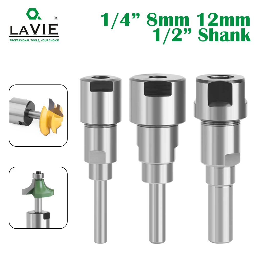 Lavie-router Bit Extension Rod Pinça Máquina de Gravura Fresa de Extensão para Madeira pc Pol mm 12 mm Pol Mc04005