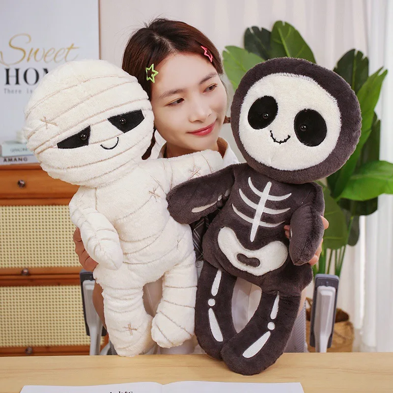 

20/33cm Halloween New Skeleton Mummy Doll Household Decoration Holiday Activity Doll Boy Girl Sleeping Pillow Gift