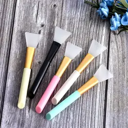 New Silicone Facial Mask Brush Face Skin Care Tool Soft Headed DIY Mud Film Adjusting Brush Inclined Tail Apply Face Beauty Tool