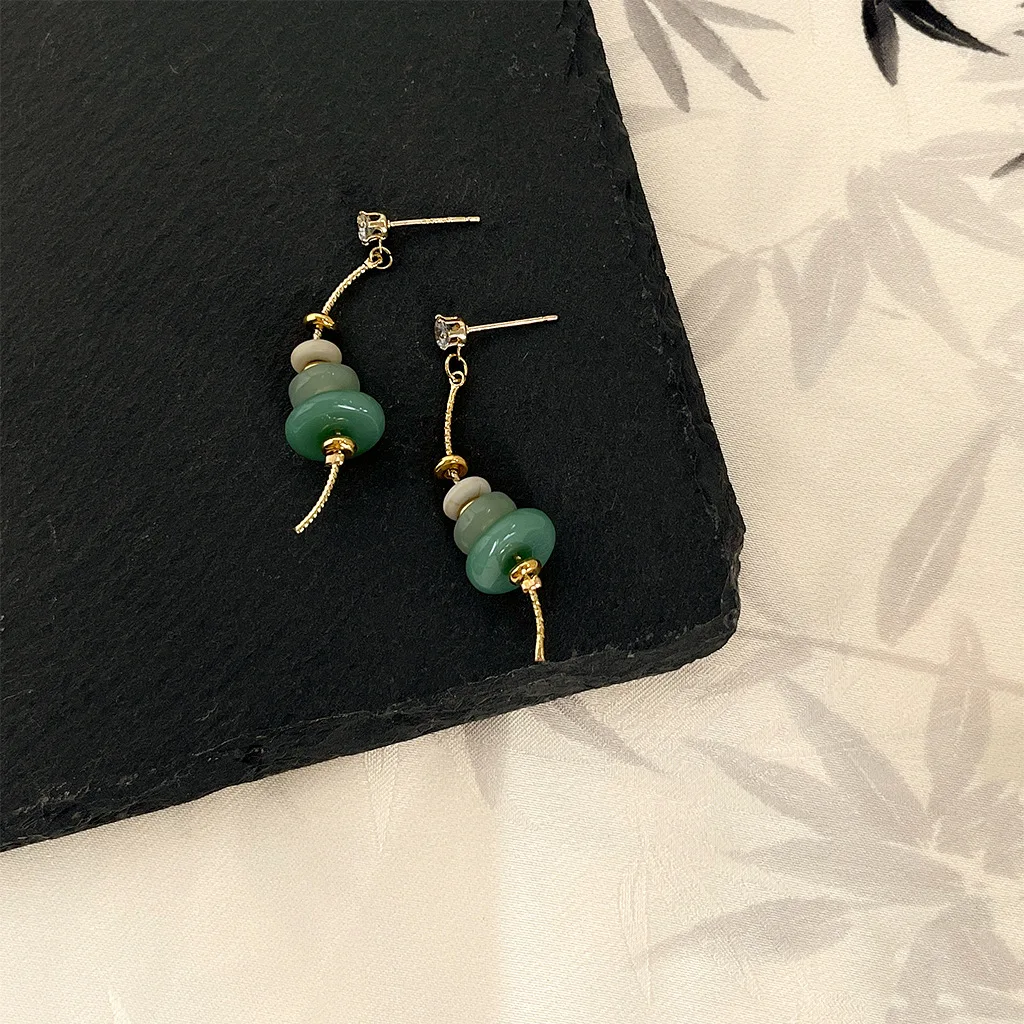 DIY accessories Handmade national style long fringed earrings women's niche design elegant temperament versatile new Chinese ear