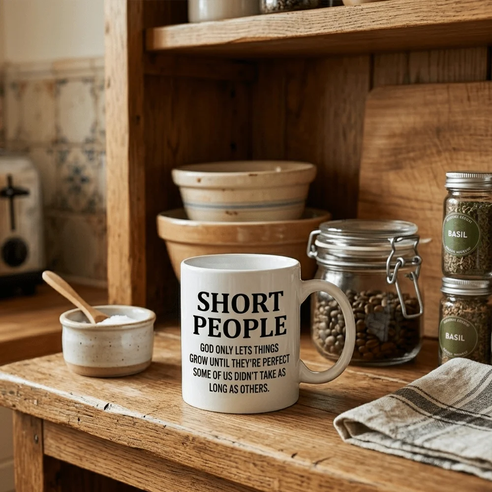 Mug Keramik Orang Pendek Lucu - Coffee Tea Friends ulasan dan harga