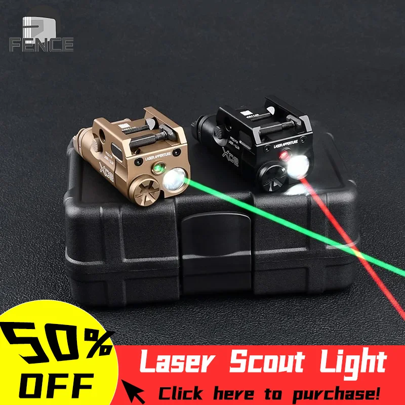 

WADSN Tactical Surefir XC2 Flashlight Metal Upgraded Red/Green Laser White LED Scout Light Airsoft Outdoor Hunting Accessories