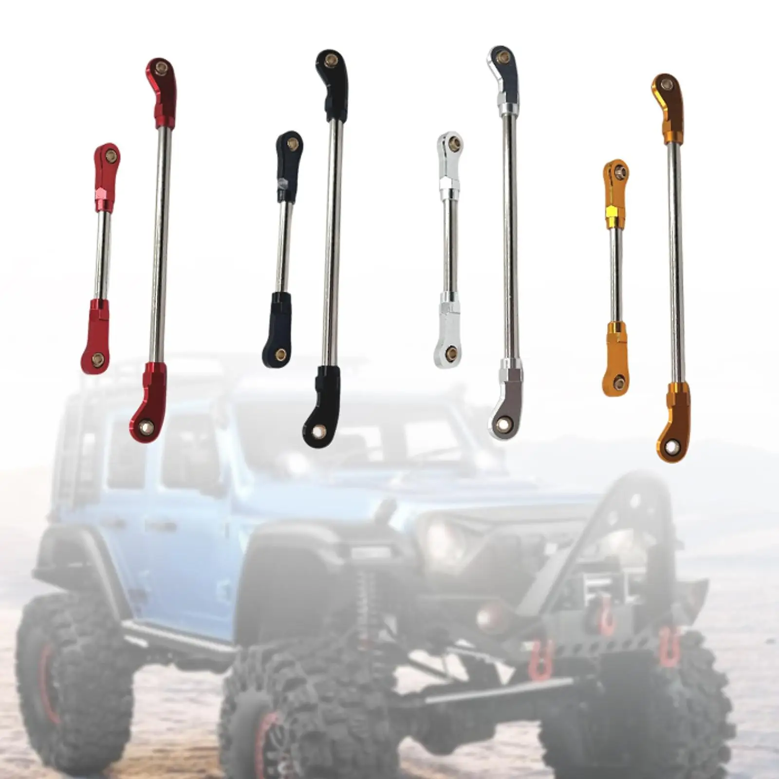 2 adet 1/10 Direksiyon Servo Bağlantılar Sağlam Kararlı Parçalar DIY Yedek Direksiyon Çubuğu 104010 104020 104026 104006 RC Hobi Araba