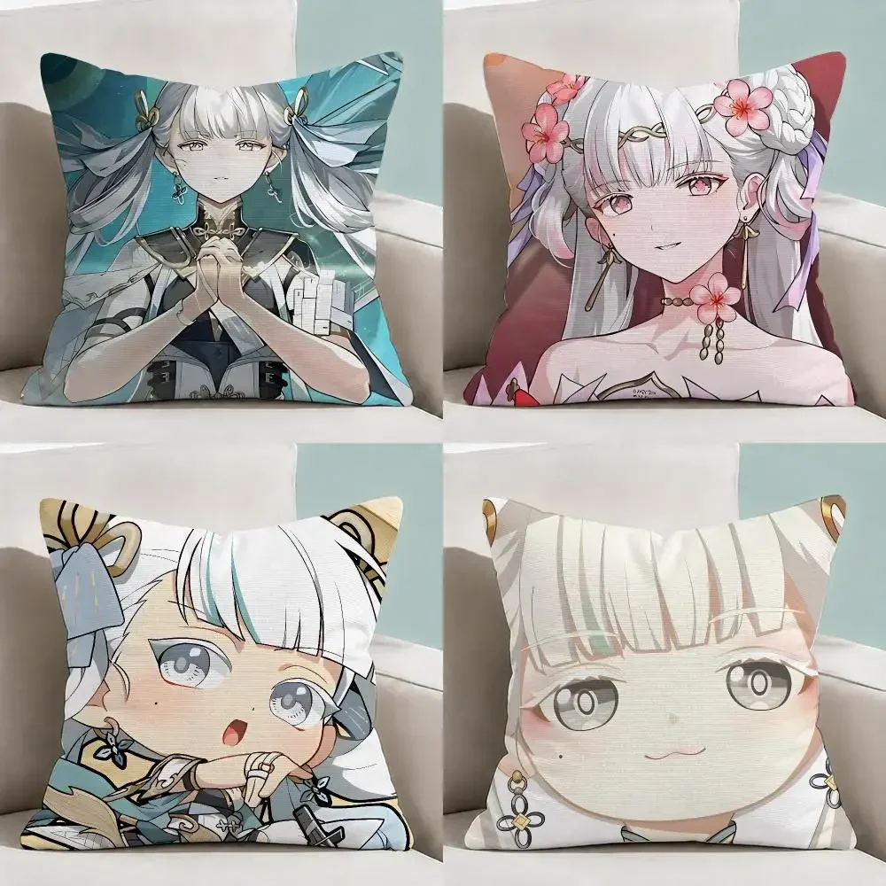 Gaming Wuthering Waves Jinhsi Chibi Cushion Cover Throw Pillow Soft Short Plush Durable Colorfast Sofa Bedroom Home Decor Gift