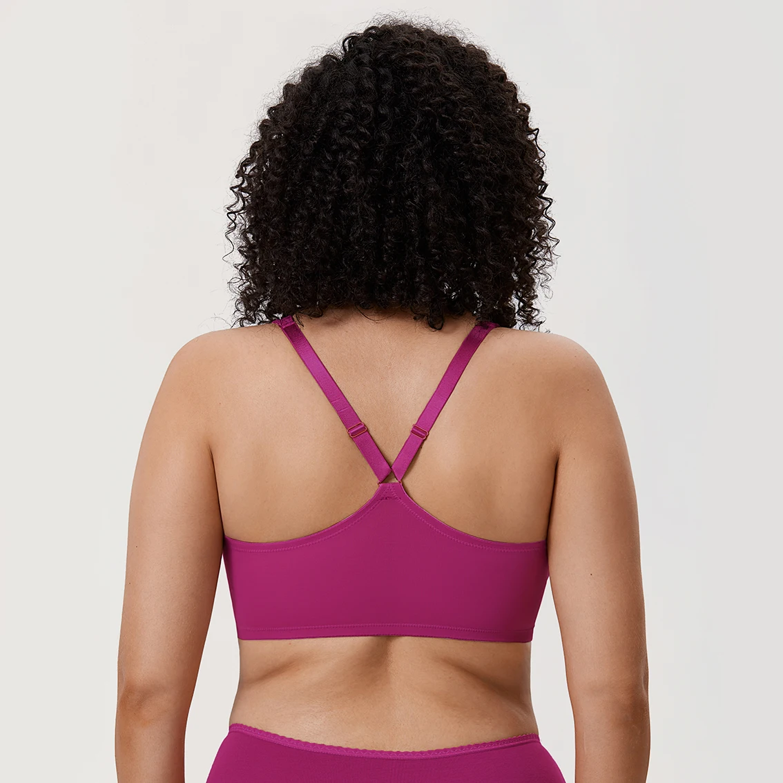 Women\'s Plus Size Racerback Full Coverage BraUnderwire Front Closure Lingerie Support Unlined Plunge DD E F G H