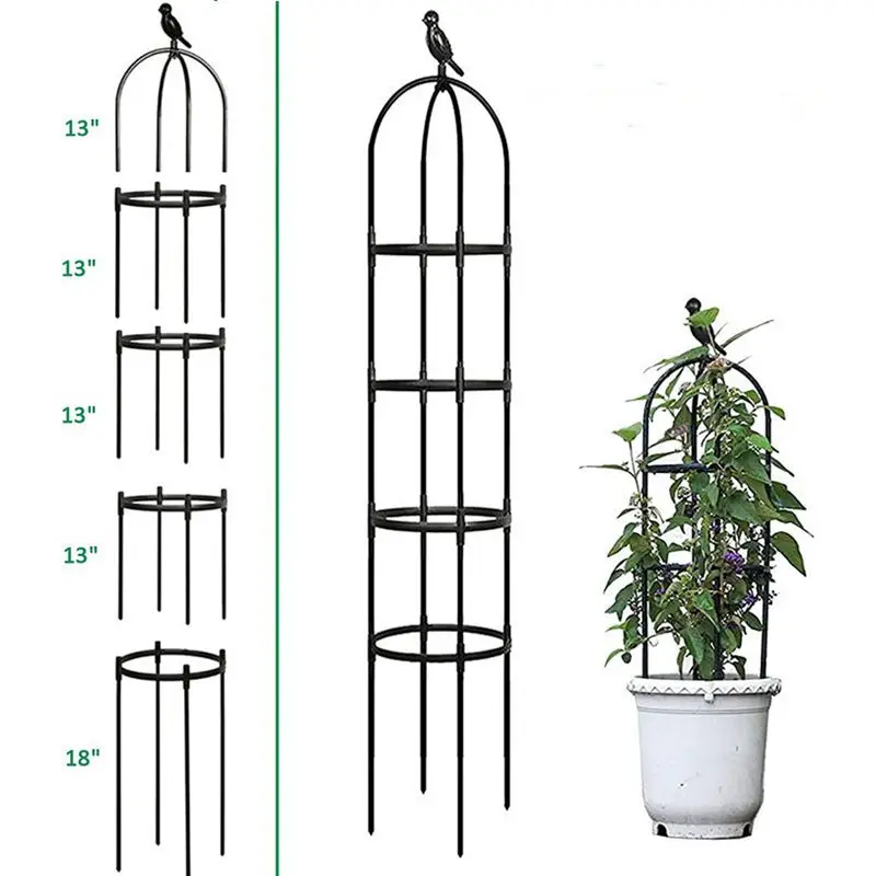 

DIY Climbing Plant Trellis Flowers Plants Support Frame Garden Decoration Gardening Supports Metal Splicing Flower Shelf