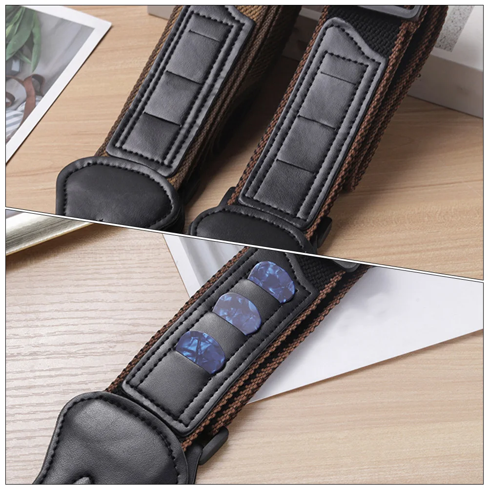 

Guitar Strap Ukulele No Drill Acoustic Portable Cotton Black Adjustable Electric