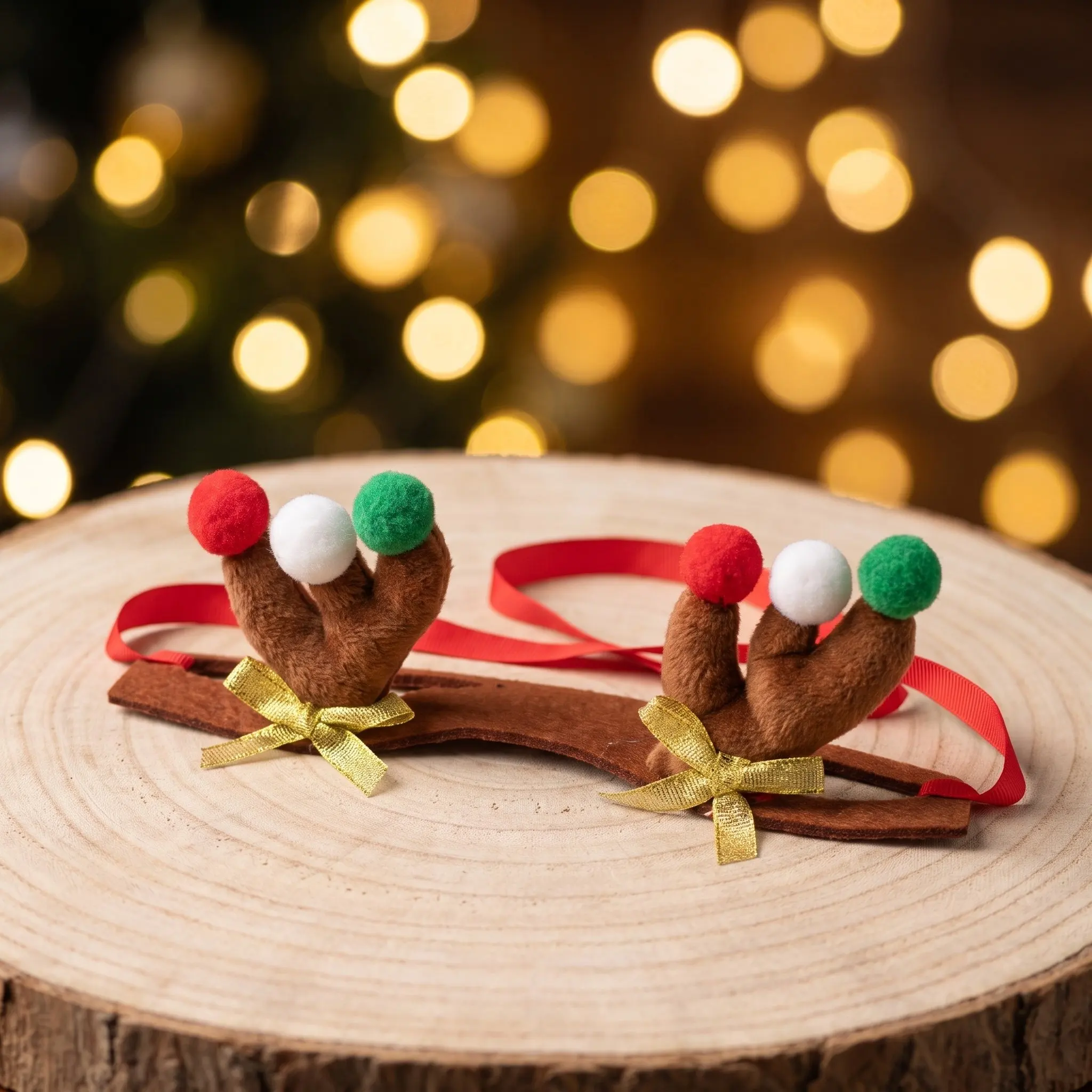 Reindeer Antler Headband for Dog Plush Christmas Hair Accessory