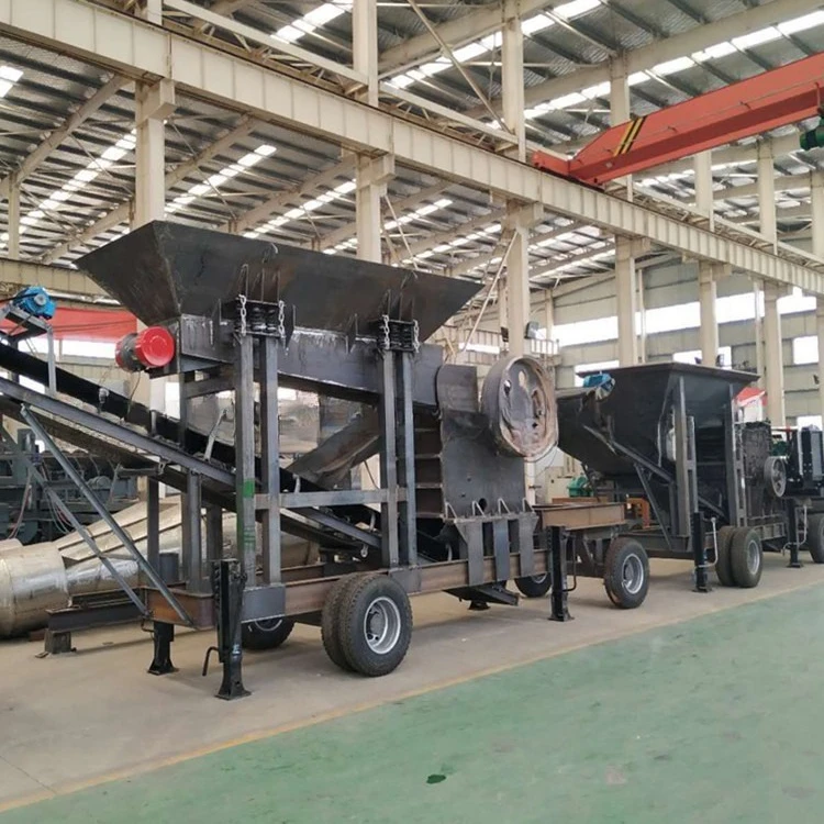 Small mobile crusher, sand and gravel combination mobile crushing station, pebble mobile crushing sand making line