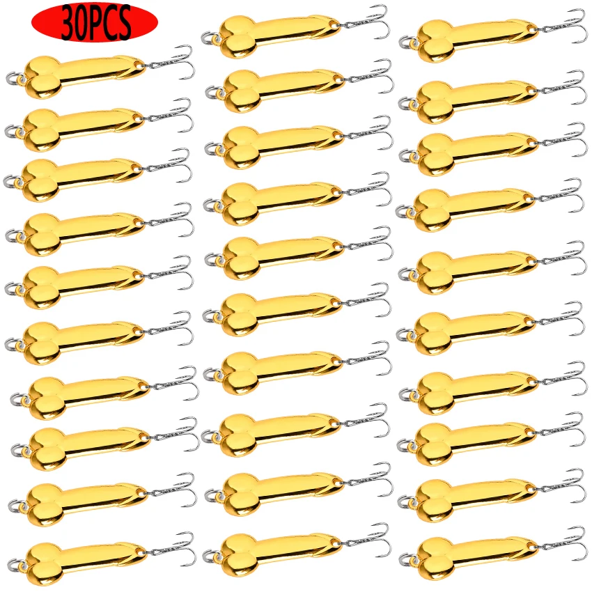 30PC Fishing DD Spinner Spoon Bait Set 5g10g15g20g Gold Silver Fishing Spoon Hard Bait Sequin Noise Paillette Metal Baits Pesca