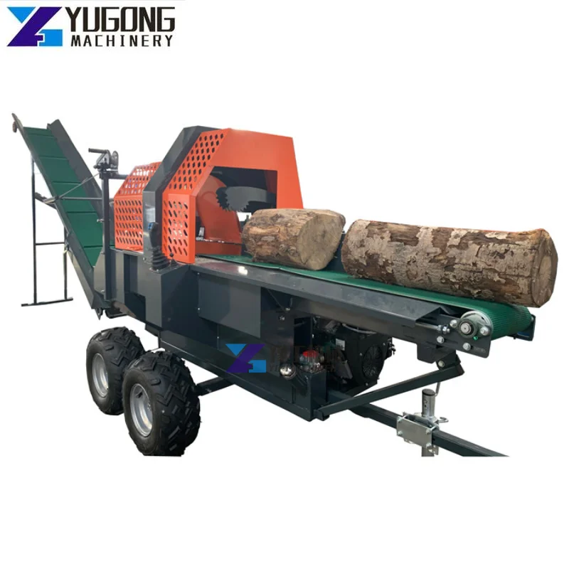 2021RIMA 30Ton RM500JOY Automatic Gasoline Firewood Processor Log Splitter Wood Cutting Machine with Joystick