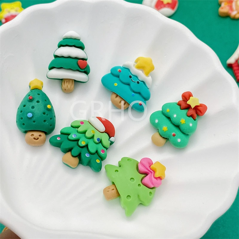 10/20/30/50pcs Christmas Flatback Cabochons Scrapbooking Diary Decorating Christmas Crafts Materials Cell Phone Accessories