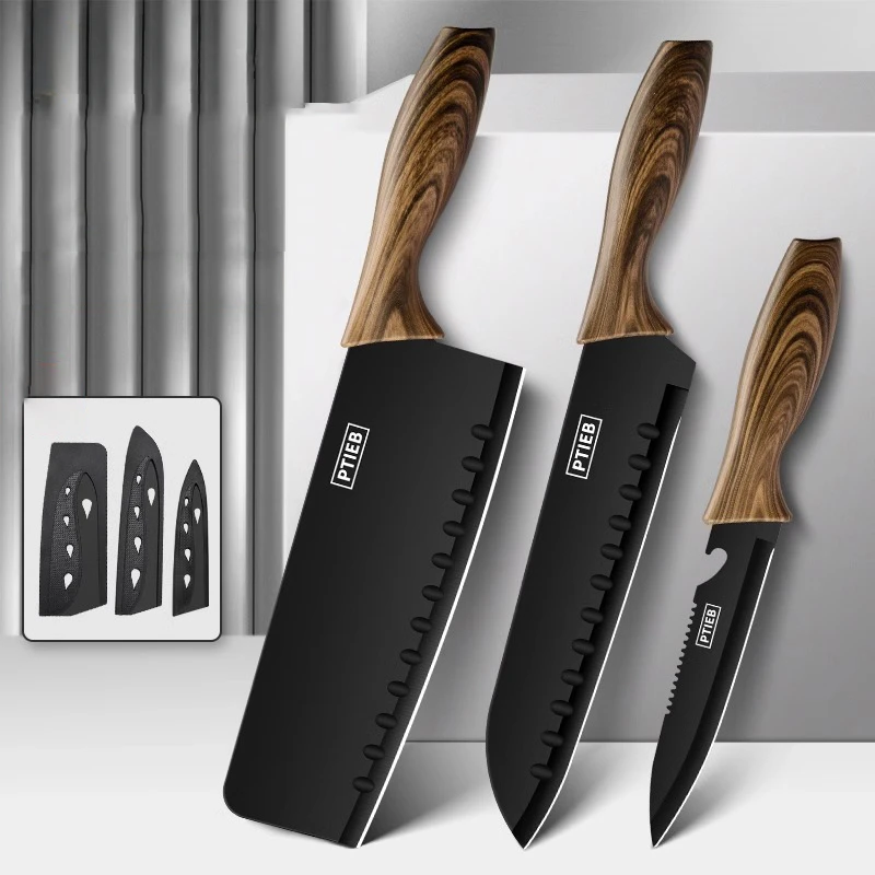 BAKULI Kitchen knife set combination, 5-piece set/10 piece set, to meet kitchen needs