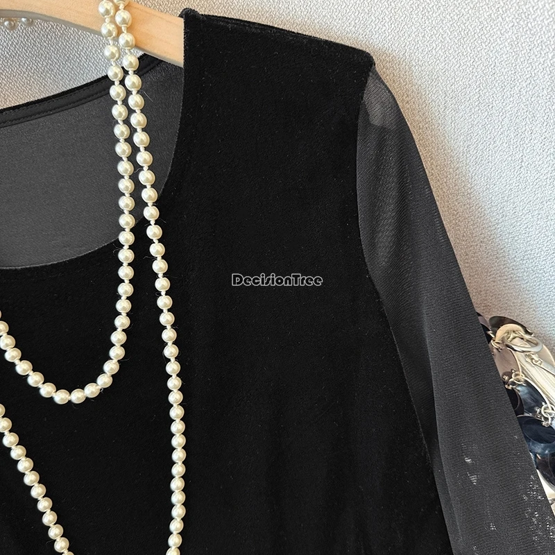 قميص بدلة تانغ ذو ياقة مستديرة مطرز على الطراز الوطني الصيني الجديد لعام 2025 بأكمام طويلة للنساء بطبقة قاعدة كلاسيكية t01