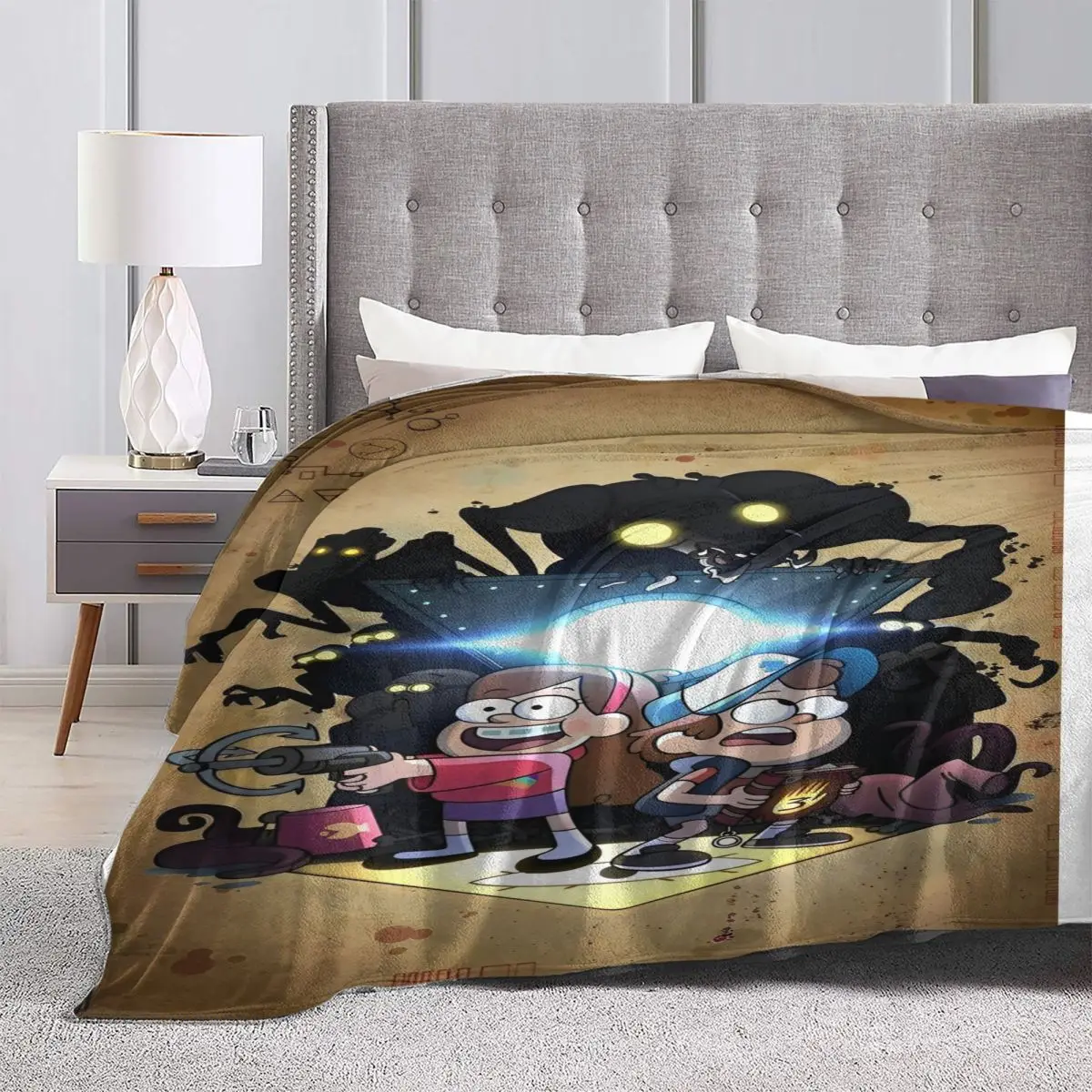 Soft Warm Blanket Decorative Gravity Falls Throw Blanket Flannel Bedspread For Couch Bed Novelty Sofa Bed Cover