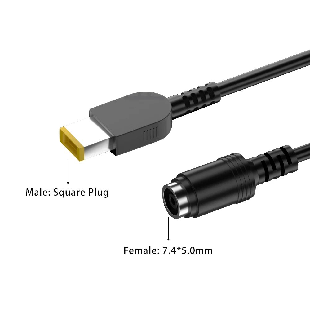 Dc Cabo Plugue Quadrado para Lenovo para 7.4x5.0 4.5x3.0 7.9x5.5 6.0x3.7mm Cabo Adaptador Portátil para Asus Hp Dell Laptop Conversor