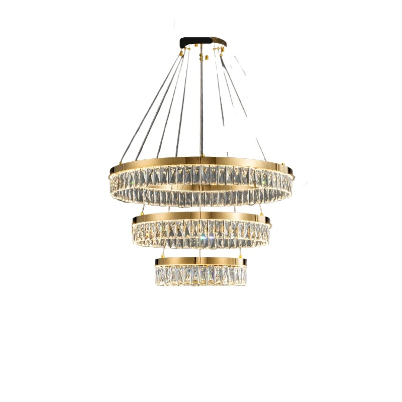 

*Crystal LED Chandelier For Living Room Dining Bedroom Loft Home Gold Fashion Modern Round Pendant Lamp Hanging Lighting Fixture