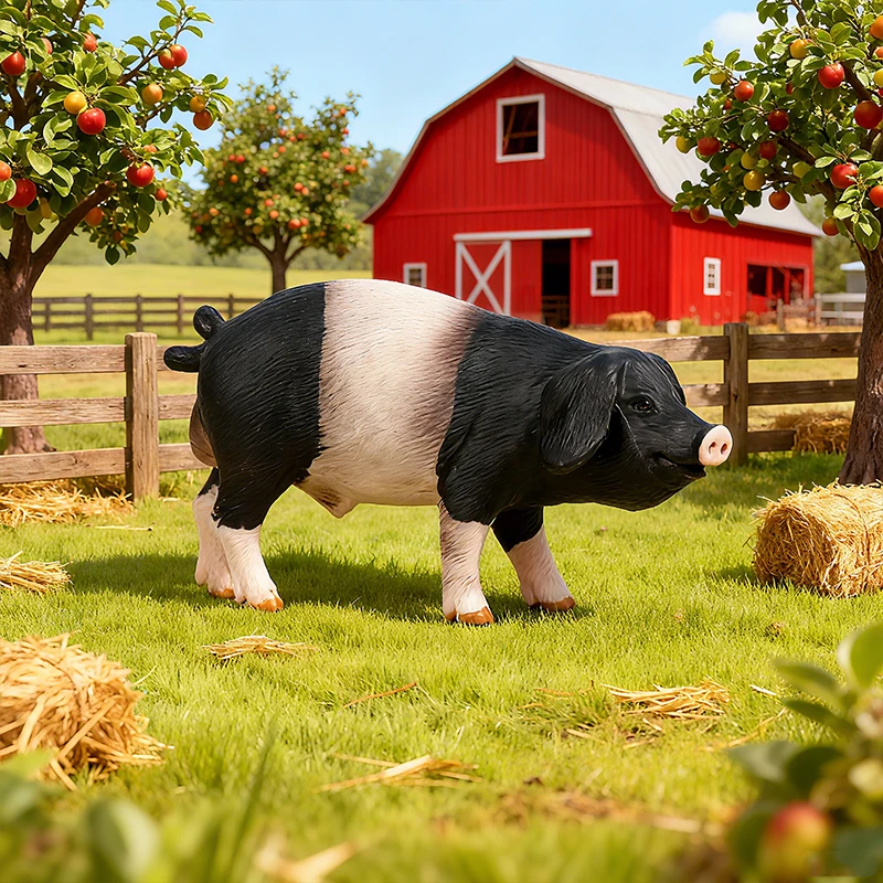 Oenux Geflügel Nutztiere Modell Simulation Schwein Schweine Sau Stachelschwein Wildschwein Actionfiguren Figur Schönes pädagogisches Kinderspielzeug – Detail 20