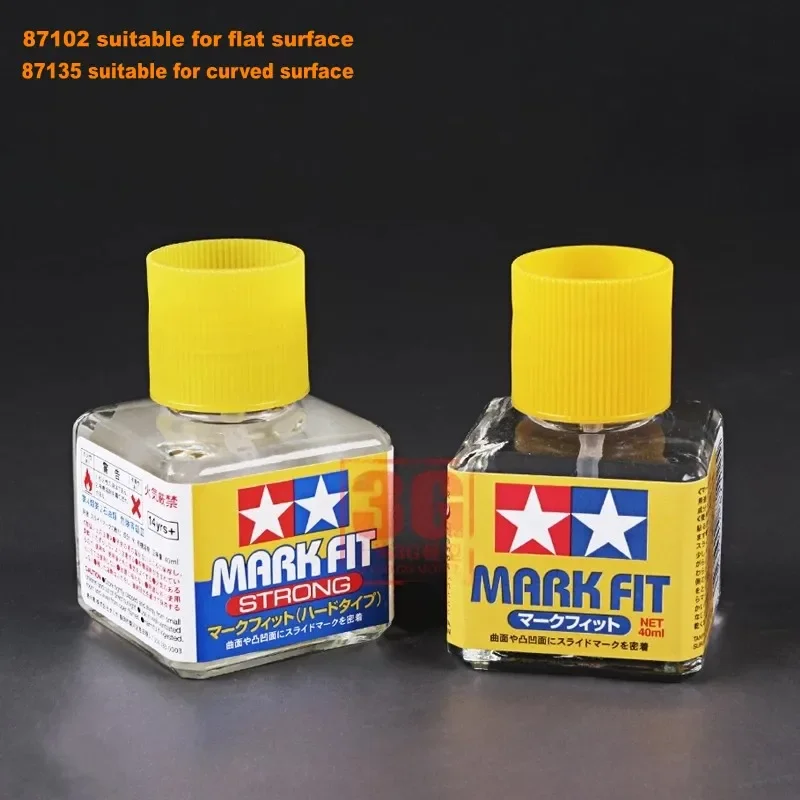 Original Tamiya Mark Fit Decal Solution Decal Softer Adhensive 40ml  87102 87135 87176 for Assembly Model Hobby Building DIY