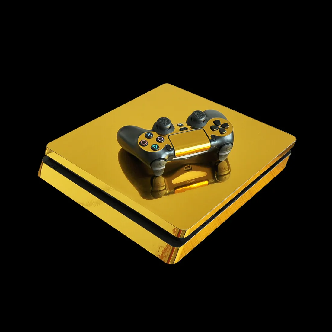 Gold Silver Plated Color PS4 Slim Decal Protective Skin Cover Sticker for PS4 Slim Console & Controller Stickers Vinyl