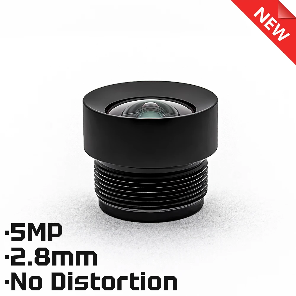 

Camera Lens CCTV HD 5MP 2.8mm No Distortion Lens Aperture F2.8 Format 1/2.7" With 650nm Filter For Surveillance Security Camera