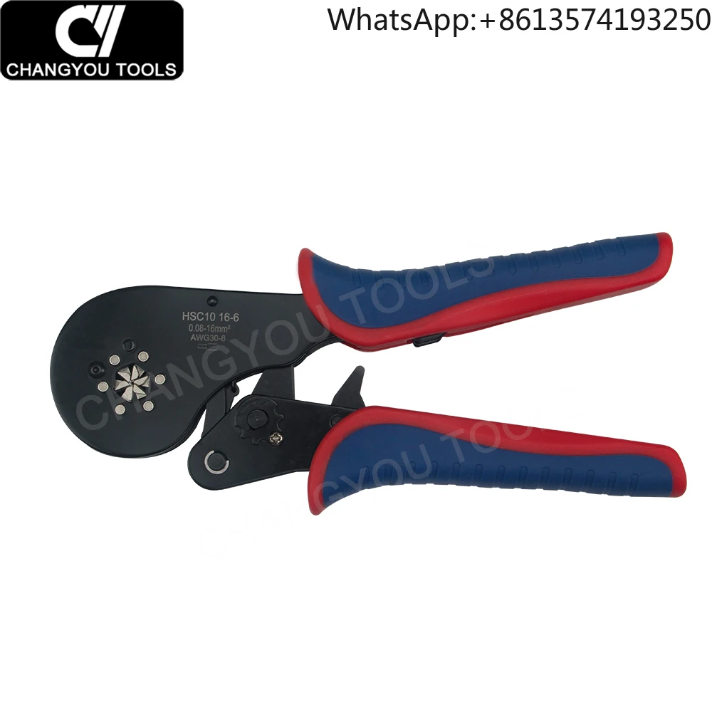 

HSC10 16-6 Industrial Grade Hand Crimping Tool Small Pliers for Mini Terminals 0.08-16mm² AWG 30-6 OEM & ODM Supported