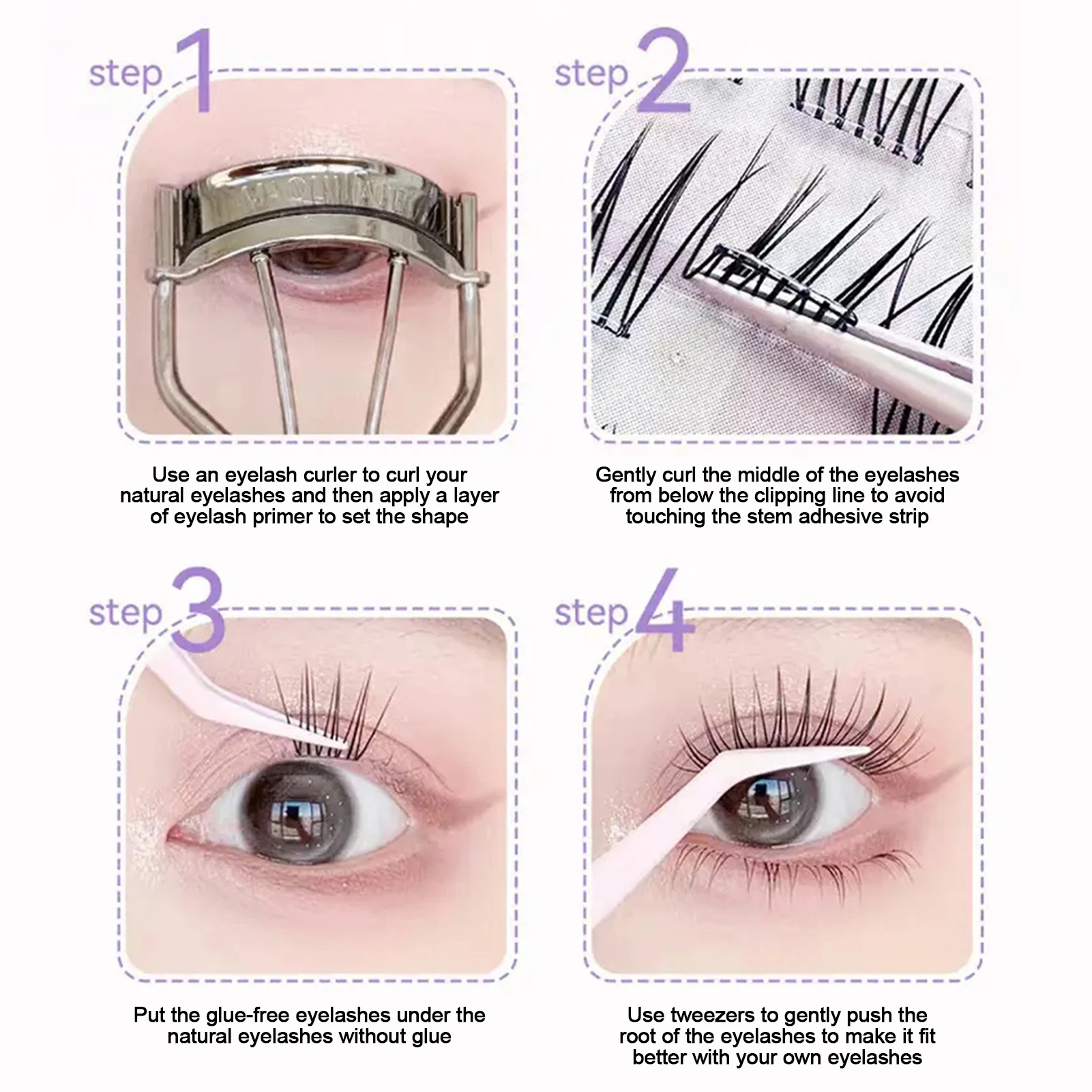 C حليقة 8-14 مللي متر لتقوم بها بنفسك مجموعات الرموش الثعلب على شكل يطير Wispy لتقوم بها بنفسك مجموعات الرموش الطبيعية لاش تمديد الرموش وهمية هزلية