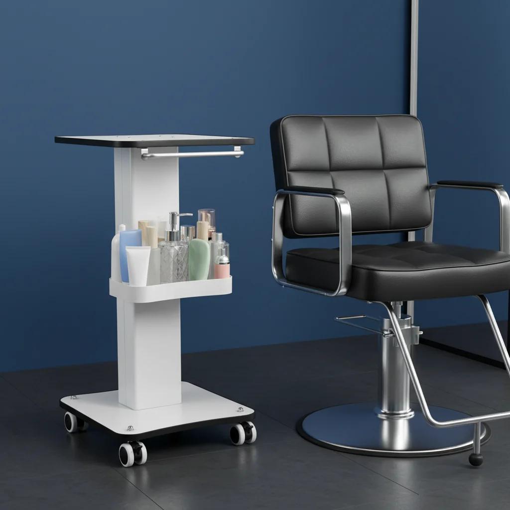 

Трехуровневая тележка-этажерка с ручкой, мобильная тележка для хранения в салоне, нагрузка до 15 кг, с блокирующимися бесшумными колесами для салона