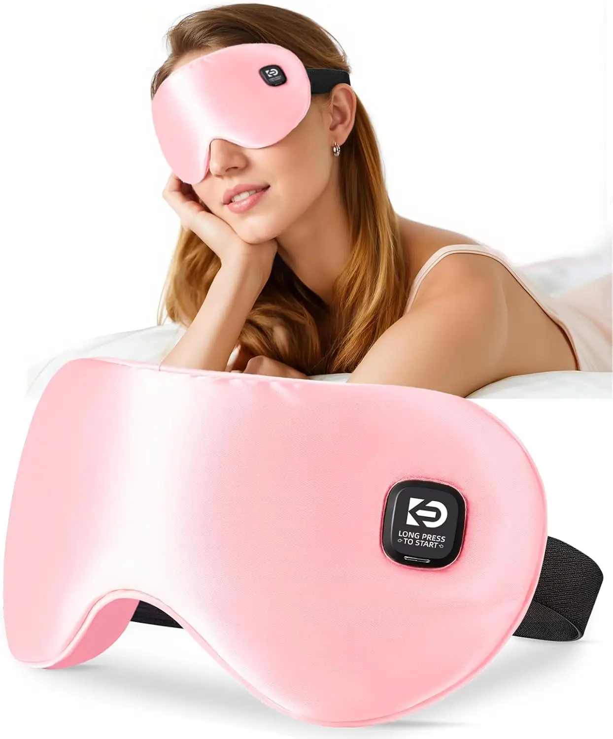 Беспроводная маска для глаз с подогревом, розовая для сухих глаз, перезаряжаемая маска для сна с подогревом, подходит для самолета, бизнеса Беспроводная маска для глаз с подогревом, розовая для сухих глаз, перезаряжаемая маска для сна с подогревом, подходит для самолета, бизнеса