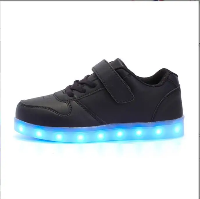 Children\'s Led Shoes Boys Girls Lighted Sneakers Glowing Shoes for Kid Breathable Casual Luminous Students bring light shoes Lar