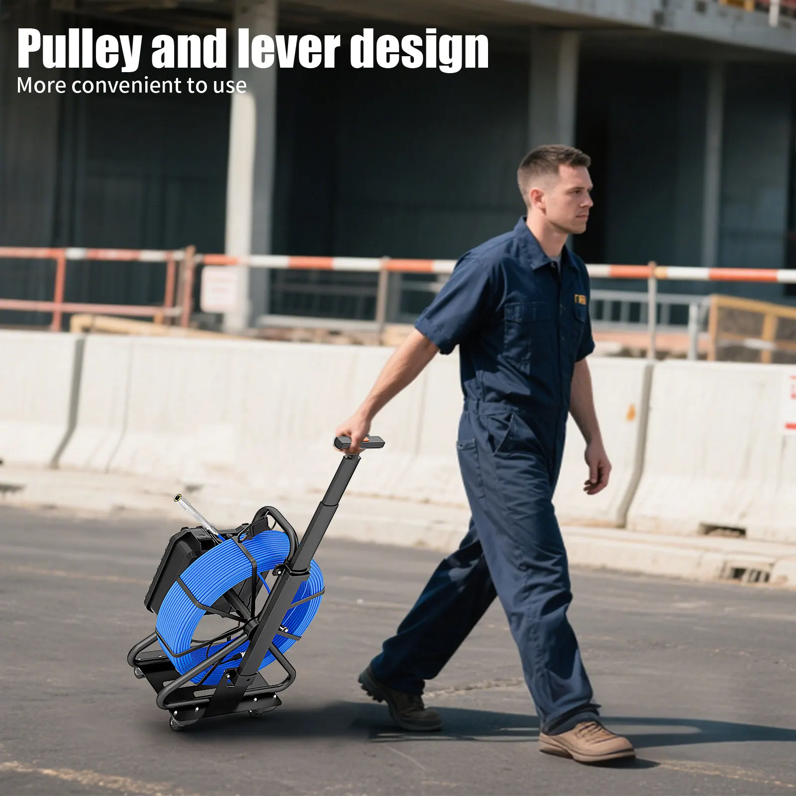 Caméra d'inspection de tuyaux d'égout 10 pouces, localisateur AHD 1080P 512Hz, câble en fibre de verre 30-100M, auto-nivelant automatique, carte DVR 32G TF