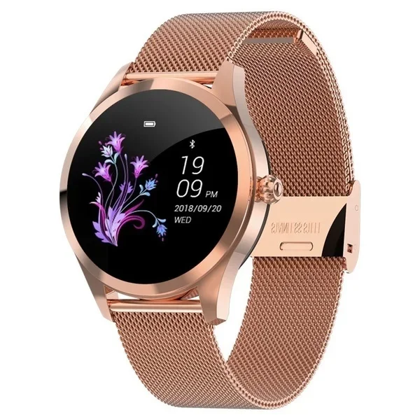 2022 Dropshipping hot IP68 Waterproof Heart Rate Monitoring Stainless Steel kw10 Smartwatch women Smart Watch Fitness Bracelet