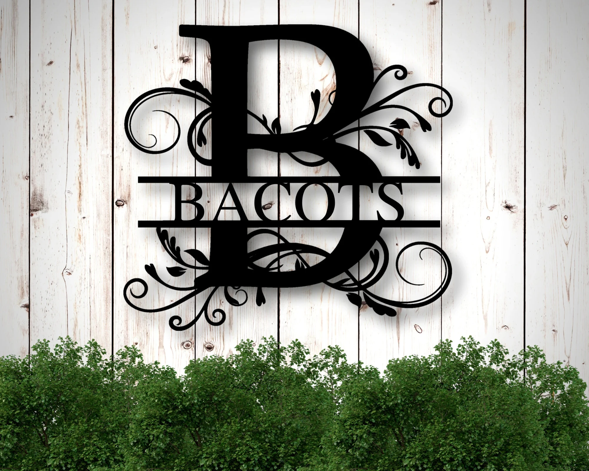 

Custom Family Name Metal Sign Housewarming Gift Metal Monogram Sign Door Hanger Last Name Sign Metal Wall Art Wedding Gift