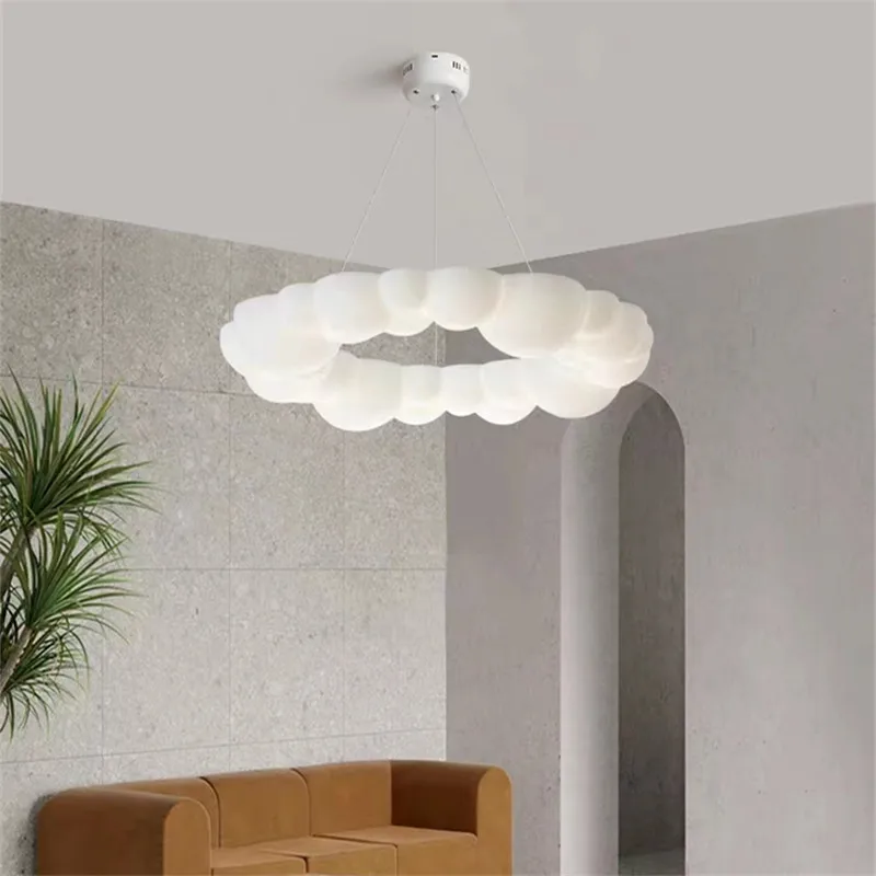 Imagem -04 - Nordic Cloud Round Led Ceiling Light Lâmpada Moderna Lâmpada de Bolha Sala de Estar Quarto Quarto de Criança Home Art Decor Crianças