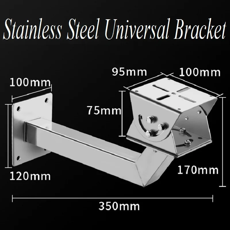 

Stainless Steel Universal Side Mounted Wall Ceiling Mount Bracket Install Holder Rotary CCTV Camera Stand 360degree Adjustable