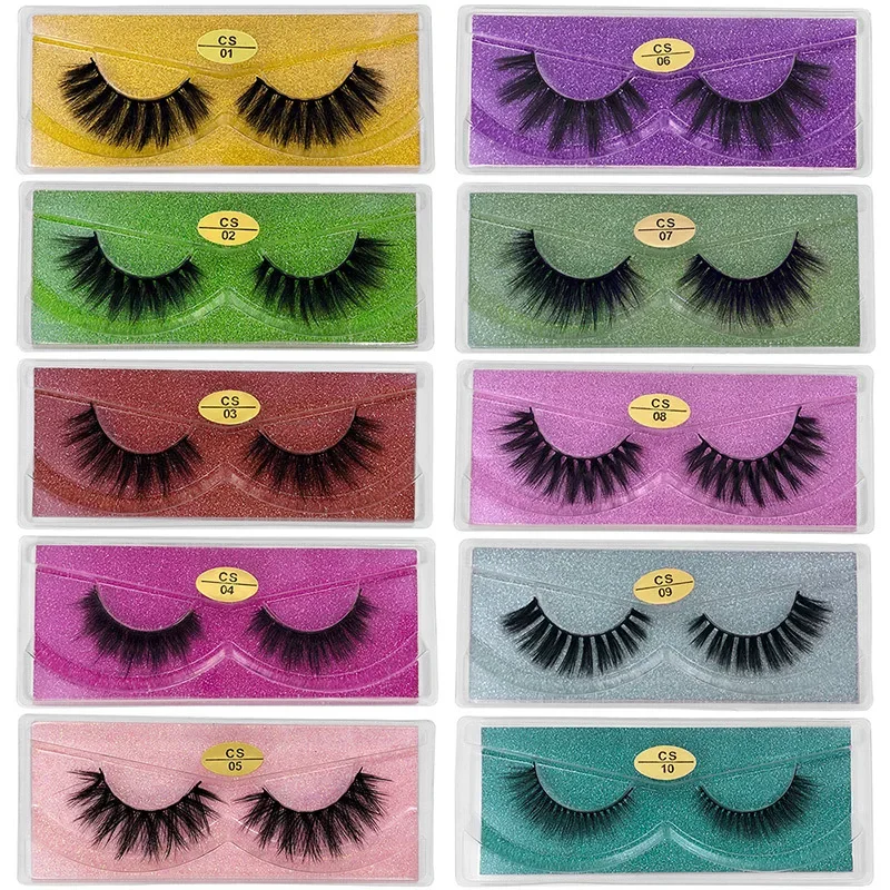 20 Pairs 3d False Lashes Natural Fluffy Wispy False Eyelashes Pack Makeup Soft Thick Fake Eyelash Bulk