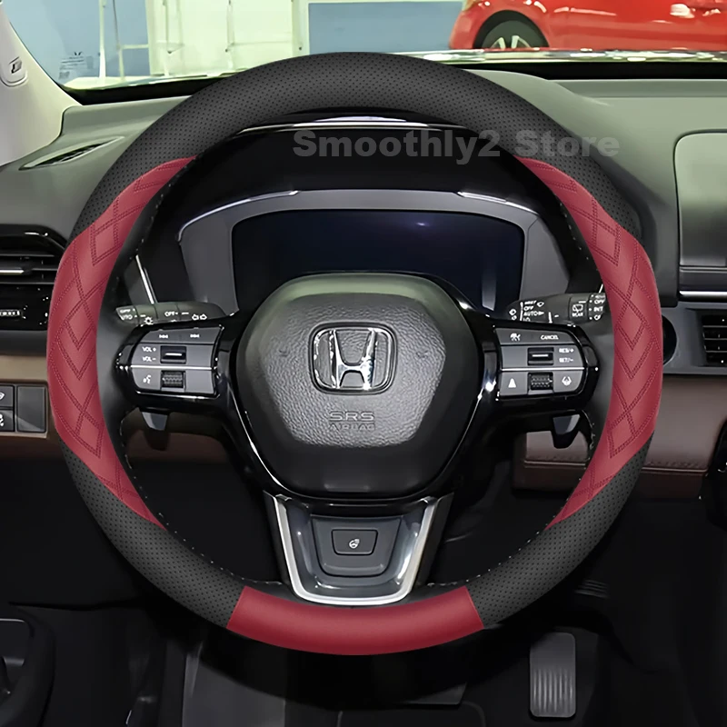 Leather Car Steering Wheel Cover For Honda Pilot 2025 2016-2024 wear-resistant Auto interior Honda Pilot Accessories 2025 3