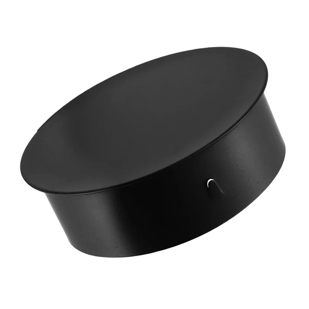 Cubierta de orificio para chimenea, cubierta de tubo de estufa, cubierta de chimenea de 50-200MM, cubierta de tubo de estufa negra de acero inoxidable, piezas de calefacción