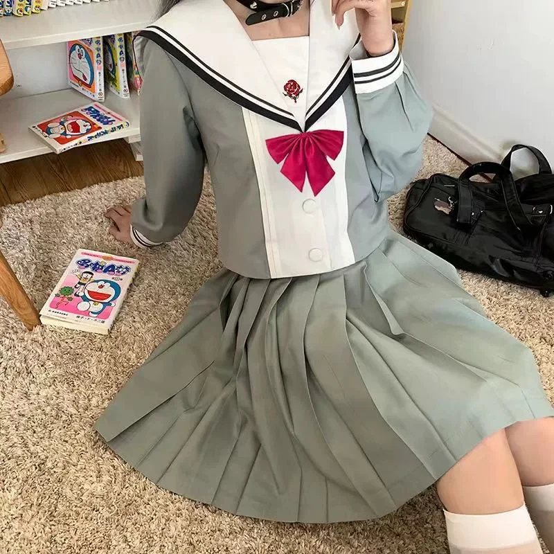 Vestito da marinaio Ragazza della scuola JK Uniforme Manica lunga corta Vestito da marinaio giapponese Abbigliamento scolastico per studenti Anime COS per le donne S-XL
