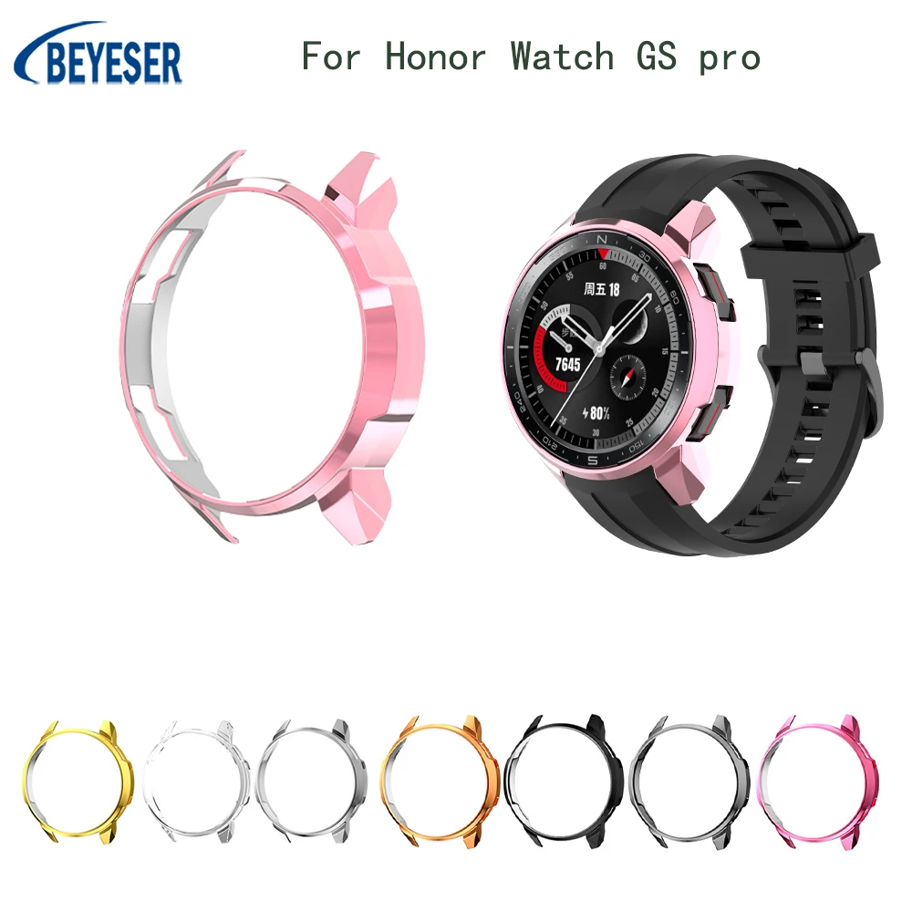 

Electroplated Watch Case For Honor Watch GS Pro SmartWatch Drop-proof Protective Hard Case Fashion Half Package Protection Cover