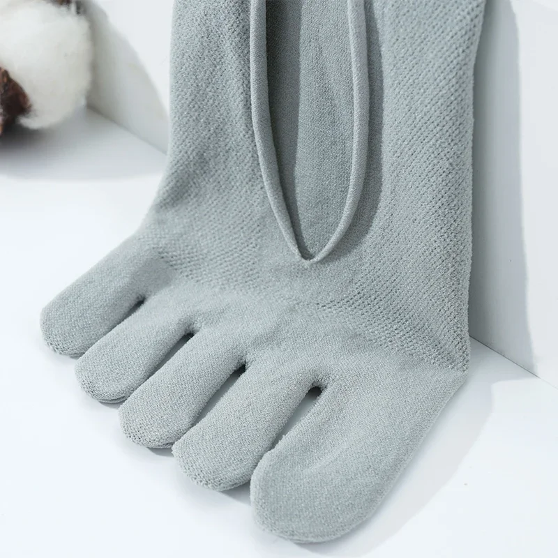 3 Pairs Summer Invisible Toe Socks Woman Girl Cotton Thin Solid Soft Shallow Mouth Breathable Deodorant No Show 5 Finger Socks