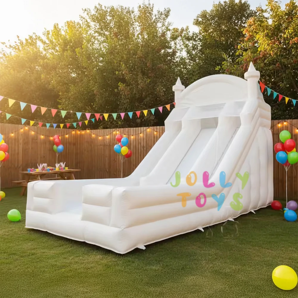 Outdoor Party Slide Castle Large PVC Inflatable Bounce House Castle with Double Slides Commercial Grade for Wedding Birthday