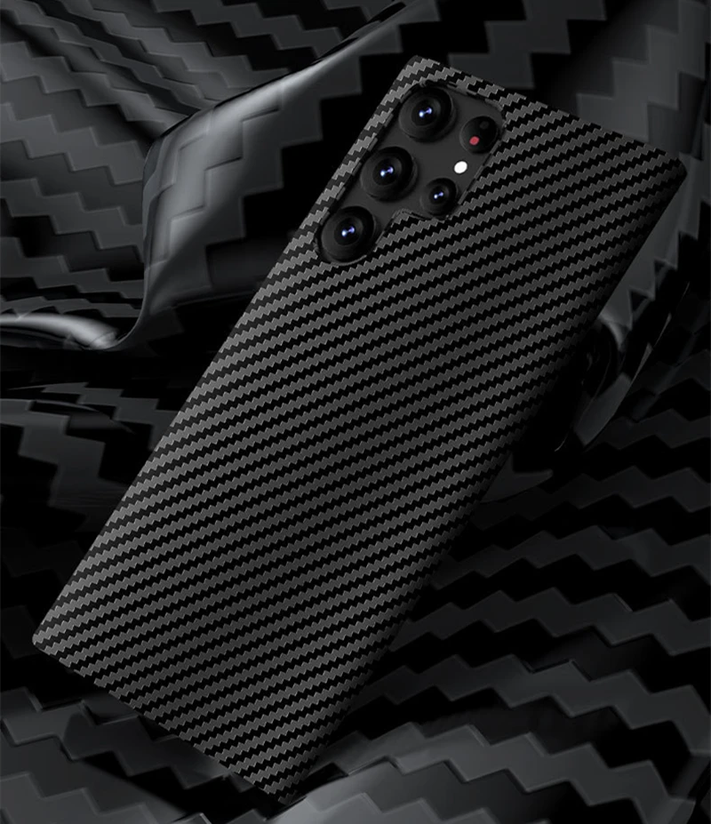 Ultra-Thin Carbon Fiber Texture Case for Galaxy S25 Ultra S20 S21 S22 S23 S24 Plus Skin Feel Matte Frosted Protective Case Funda