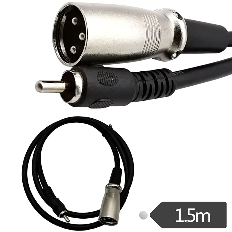 1.5m XLR Speaker Cable RCA to XLR Male Lotus Head to XLR Lotus Head to Cannon Head Balance Cable
