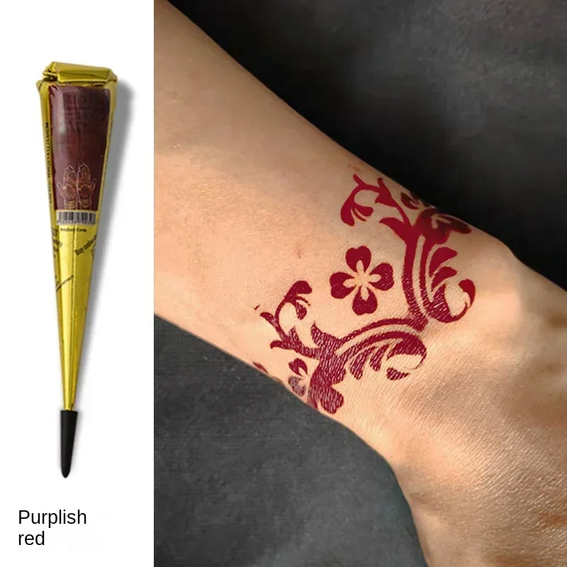 Natural Temporary Flash Tattoo Paste Black Henna Body Paint Arts Disposable Cones Sexy Tattoo Cream Indian Wedding Fashion